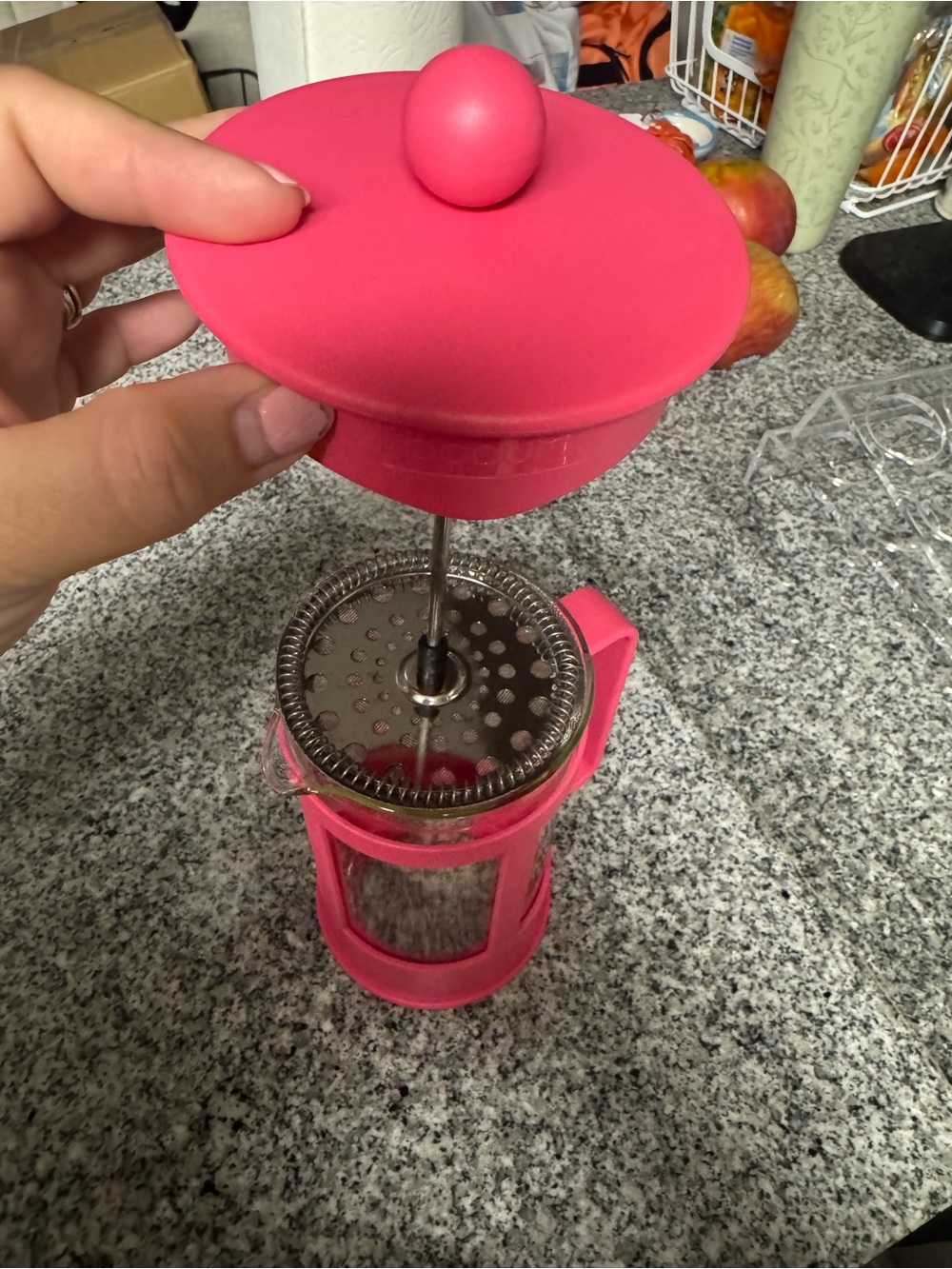 Bodum Hot Pink French Press Coffee Maker - Picture 7 of 7